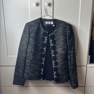 Black and White Tweed Women's Suit